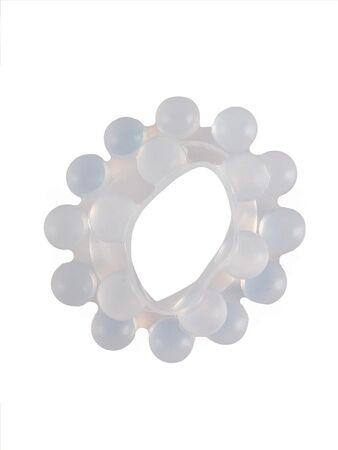 Эластичное эрекционное кольцо с двумя рядами шариков